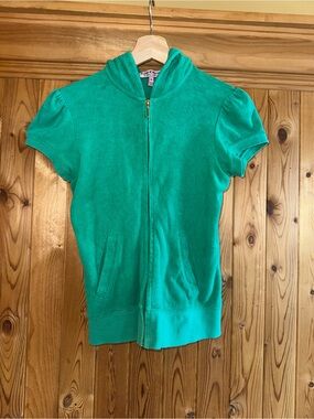 Juicy Couture Bright Green Zip Hoodie with Hood